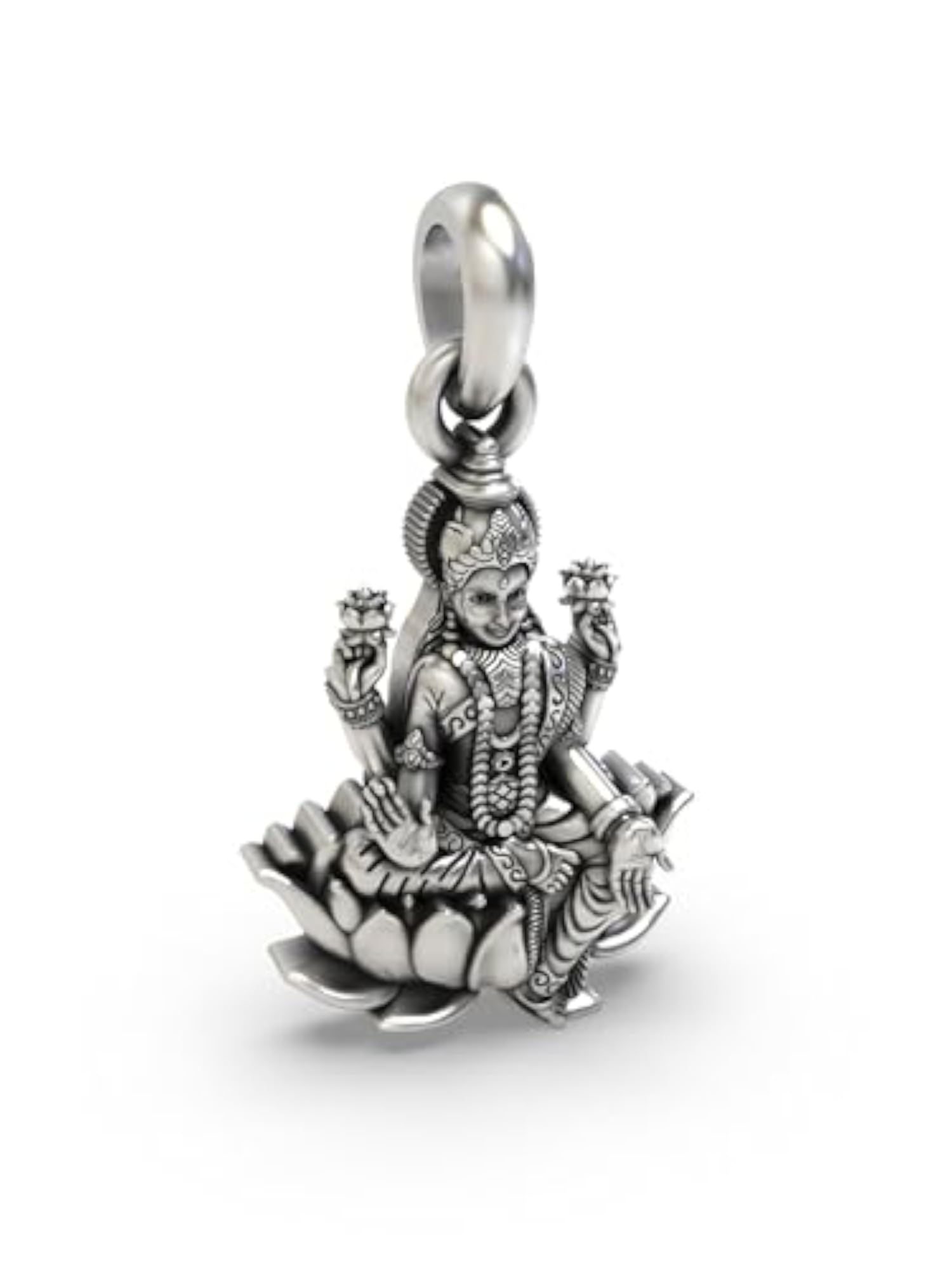 Women's 925 Sterling Silver Goddess Lakshmi Pendant