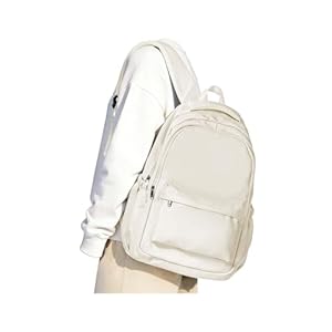 HYC00 Schulrucksack Teenager Mädchen Schultasche Jungen Leichte Schultaschen Mädchen College Backpack Schule Schulranzen Rucksack Damen Casual Travel Daypack School Backpack für Reisen, Beige