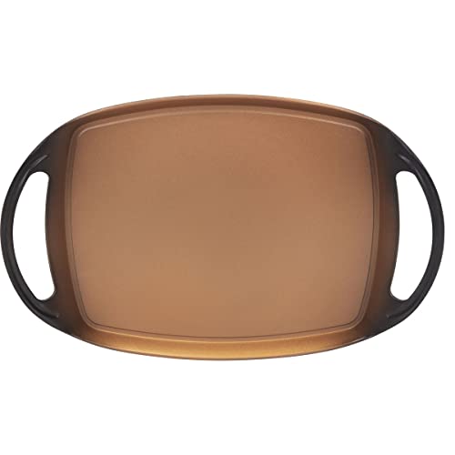 San Ignacio Origen - Sartén Grill Redonda Doble de 36cm - Aluminio Fundido A Presión - Interior Quantanium Con...