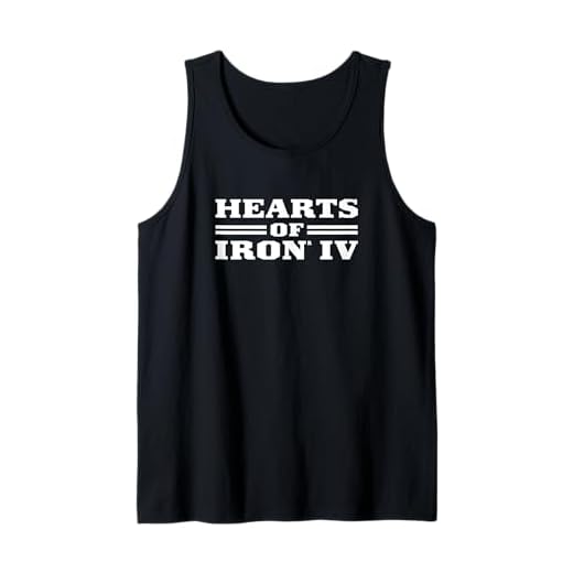 Paradox Interactive Hearts of Iron IV Logo Tank Top, Weiß, Unisex, Ärmellos, Logo-Shirt, Strategie-Spiel-Fans