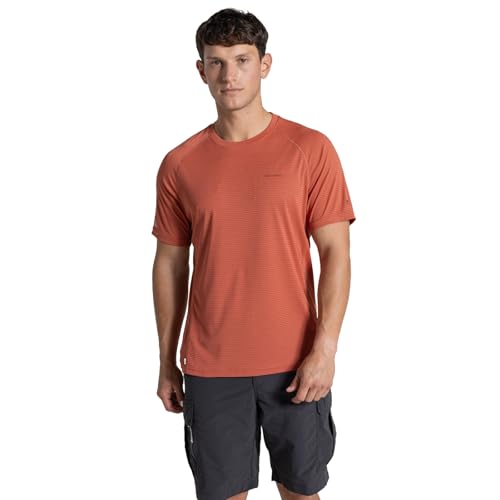 Craghoppers Mens NosiLife SolarShield+ Short Sleeve T-Shirt - Dark Sahara - L
