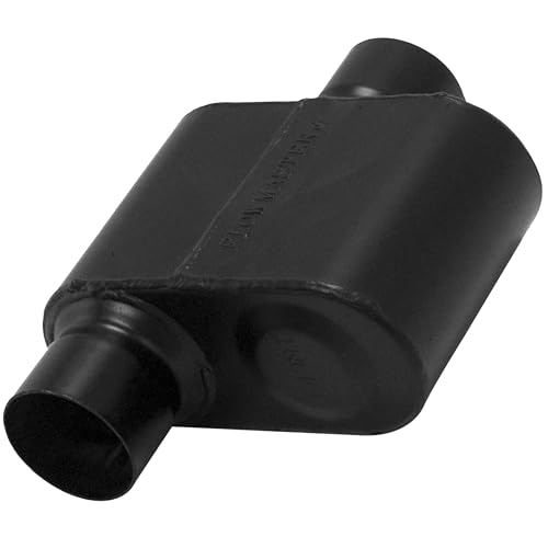 Flowmaster Super 10 Series Chambered Muffler – 3.00” Offset In / 3.00” Center Out – Race-Inspired Sound – 409 Stainless Steel – Ideal for Muscle Cars, LS Swaps, Drag Cars & Off-Road Build (843016)