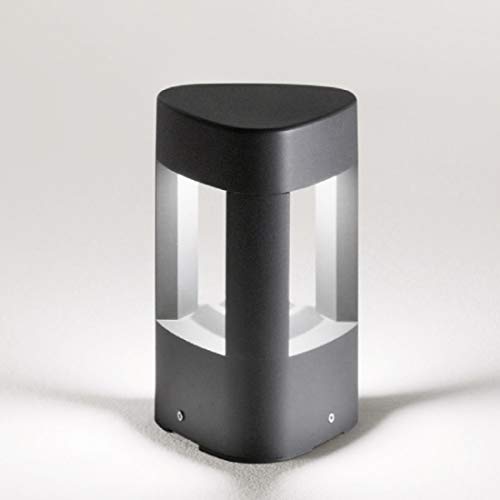 Lampioncino Alluminio Gea Led Janet Ges493 20h Led Lampada Terra Grigio Antracite Moderna Esterno Gx53 Ip54