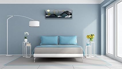 Image of Polyester Printed Air Conditioning Dust Cover Folding Designer Ac Cover For Indoor Split Ac 1.5 Ton (97X 31X 21 Cm ) (Moonlight)