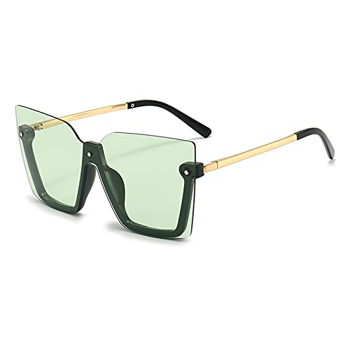 2021 Fashion Vintage Half Frame Square Cat Eye Sunglasses for Women/Men Oversized One-piece Gradient Sun Glasses