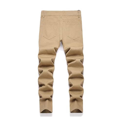 Boy's Skinny Fit Ripped Distressed Fashion Washed Denim Jeans Pants2