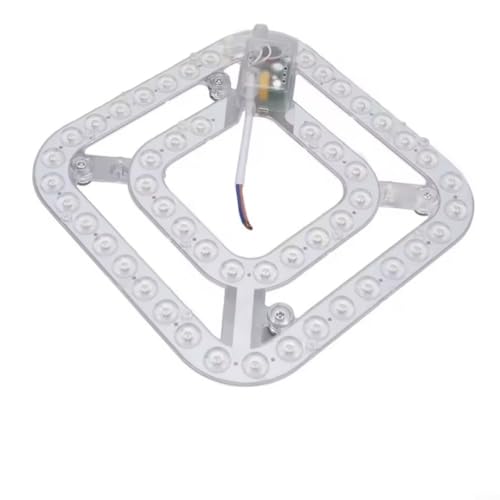 Alanmoship Panel de luz de ventilador de 24W LED con soporte magnético, atenuación de temperatura de 3 colores, iluminación sin parpadeo de 2500Lm, construcción de PC y aluminio para iluminación de