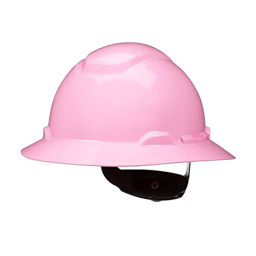 3M Hard Hat SecureFit, Pink, Non-Vented Full Brim Safety Helmet, ANSI Z87.1