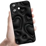 ❀【DISEÑO DE PATRÓN IMPRESO】 Patrón lindo y de patrones están impresos en la parte posterior de la carcasa del teléfono, La Pajarita Flor Corazón Negro esparcida en la carcasa es tan vívida y bonita, que es un regalo perfecto para familiares y amigos.