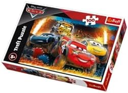 Trefl - Puzzle 100 Teile, Extremrennen, Cars 3, 5+ | Fördert Konzentration und Beobachtungsgabe, hohe Qualität, detailreiches Puzzle, farbenfrohes Puzzle für Kinder