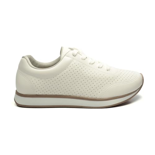 Tênis Feminino Via Marte Casual Microfuros Branco 38