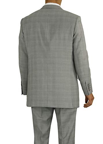 Marzzotti Eleganz Men's Modern Fit Two Button Suit (42 Short US / 52 Short EU, Gray)2