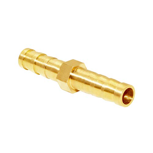 Joytube Brass Hose Barb Fitting Metals Splicer Mender, 1/4" Barb Hose Union Fuel Gas Water Air (Pack Of 12) #TOP1