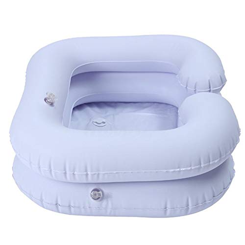 Tookie Inflatable Hair Washing Basin, Inflatable Shampoo Basin for Bedside, Portable Shampoo Bowl for Elderly, Disabled, Pregnant, Injured, Bedridden, Handicapped, Wash Hair in Bed(White) by Tookie - Image 3
