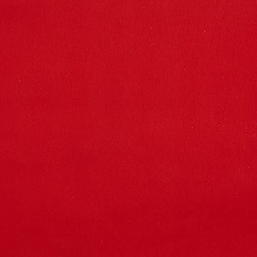 Kt KILOtela - Tissu Toile Uni, Confection Décoration Intérieure, Assises de Fauteuils, Rideaux, Coussins, Galettes de Chaises, 100 cm Longueur x 280 cm Largeur, Rouge 404 - 1 Mètre