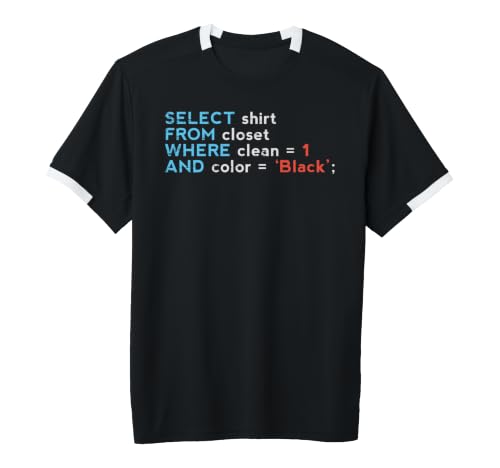Closet Coder SQL Select Shirt Soccer Jersey Men Women Youth