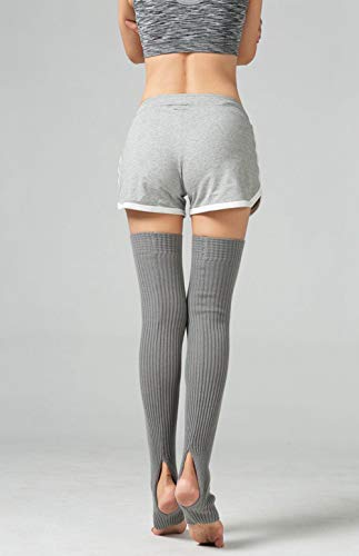 MoonyLI Calentadores de piernas para mujeres rectas sobre la rodilla calcetines de ballet danza calcetines de yoga latino botas puños calcetines calientes ganchillo calcetines largos 1 par