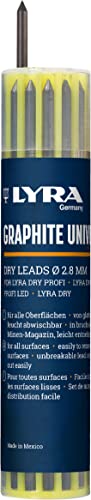 LYRA DRY L4499102 Refill Set Filled with 12 Universal Graphite Lead in 2B, 2.8 mm, for All Surfaces...