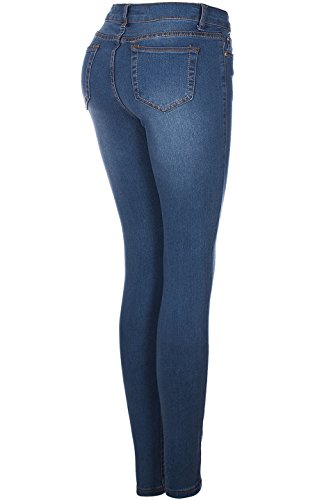 2LUV Women's 5 Pocket Stretch Skinny Jeans Medium Denim Wash 134