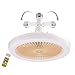 Produktbild Eteslot Ventilator e27, Ventilator für lampenfassung, glühbirne mit Ventilator, deckenventilator e27 deckenventilator mit Beleuchtung und Fernbedienung leise, Ceiling Fans with LED Lights