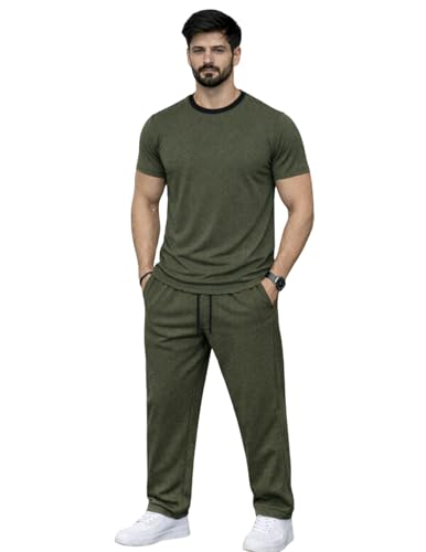Image of Mack Jonney Men's Polyester Lycra Tracksuit | Lightweight Sports & Gym Wear | Comfortable Running & Training Track Suit for Men-MJ-184