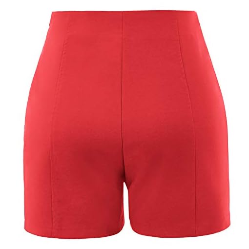 Women's High Waist Buttons Decorated Shorts - Image 3
