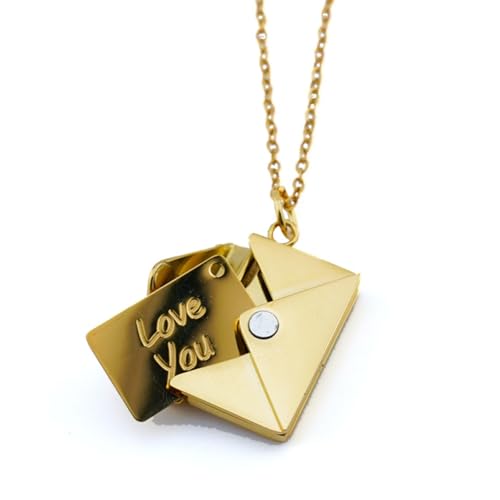 ziella Personalized Envelope Locket Necklace for Women,To My Love-Envelope Love Letter Necklace,Custom Photo Message Jewelry Gift For Girlfriend Romantic2