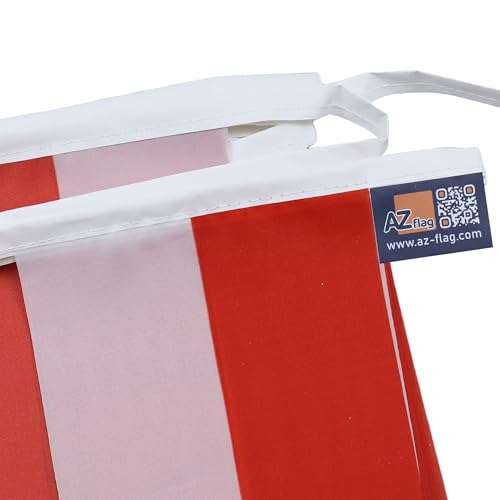 Image of AZ FLAG Monaco 6 meters BUNTING Flag 20 flags 9'' x 6'' - Monegasque - Monacans STRING flags 15 x 21 cm
