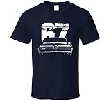 1967 Cougar Front Grill View with Model Year Classic Car T Shirt L Navy