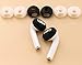 IiEXCEL (Fit in Case) 4 Pairs Replacement Super Thin Slim Silicone Earbuds Ear Tips and Covers Skin Accessories for Apple AirPods or EarPods Headphones (Fit in Charging Case) (Black White)