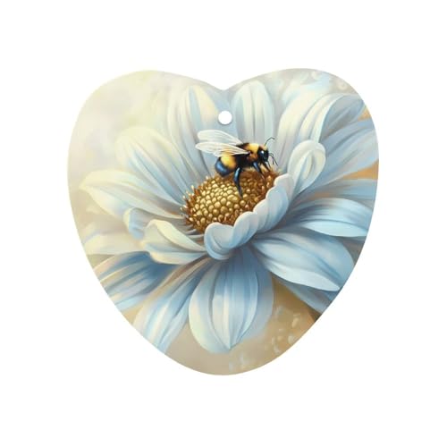 Flower Bee Car Air Freshener Hanging Aromatherapy Tablets for Car Accessories Love form