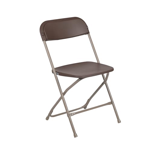 Image of Flash Furniture Hercules Plastic Folding Event Chair, Brown, 10-Pack