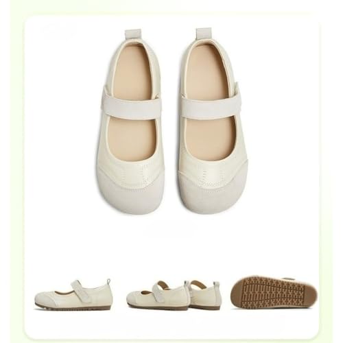 ZQW Women's Cute Mary Jane Ballet Flats Round Toe Suede Hook and Loop Soft Comfortable Dressy Shoes for All-Day Wear2