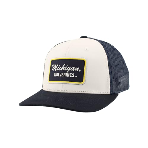 Michigan Wolverines NCAA Officially Licensed Trucker Hat Dakota Patch Brick White