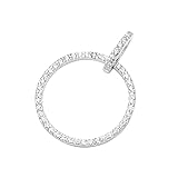 giorgio martello charms kette L x B ca. 20,5 x 15,5 mm Giorgio Martello Milano Charm Anhänger Kreis Mit Zirkonia Weiss, Onesize 925 Sterling Silber