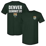 500 LEVEL Denver Summit FC Wordmark F&B Men's Premium T-Shirt (Tri Forest Green, Medium)