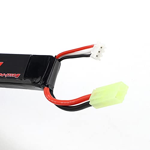 Airsoft Lipo Battery,Rechargeable 2S 7.4V 1100mAh Lipo Battery Pack with Mini Tamiya for Tactical Version Airsoft Gun - Image 5