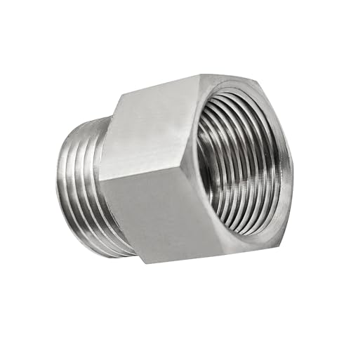 beduan Garden Hose Adapter 3/4 GHT Male to 3/4 NPT Female 304 SS Connector