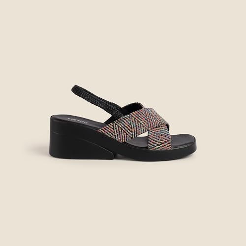 Image of Metro Women's Wedge Heeled Sandal With Back Strap
