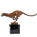 【Beauté sauvage dynamique – Forme de gros chat en course】Cette sculpture en bronze capture la vitesse intense et l'agilité du guépard dans une pose puissante à mi-course - pour les collectionneurs d'art inspiré de la faune et du mouvement.