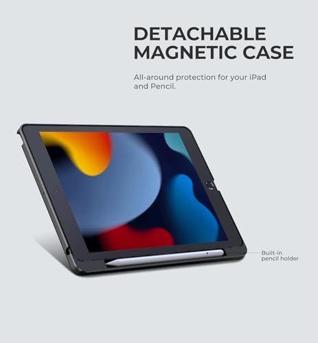 Image of Dexnor for iPad 9th Generation Case with Keyboard Floating Cantilever Magnetic Stand Multi-Touch Trackpad Backlit Pencil Holder Magic Style Keyboard Case for iPad 9th /8th /7th Generation 10.2 inch, Black