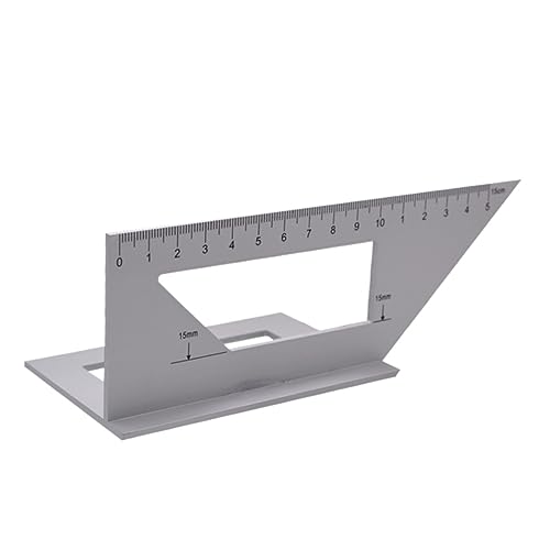 DECOMELODY Aluminum Alloy 45/90 Degree Angle Ruler Multi-Function Woodworking Drafting Ruler Marking Gauge for Carpenter