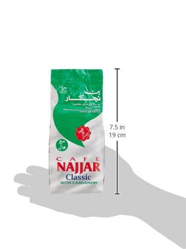 Café Najjar, Turkish Coffee With Cardamom, 200 Gr , 100% Arabica Coffee Beans, Ground Coffee, Dark Roast, Lebanese Coffee, Arabic Coffee, Coffee Beverages, Works With Turkish Coffee Machine. #TOP2