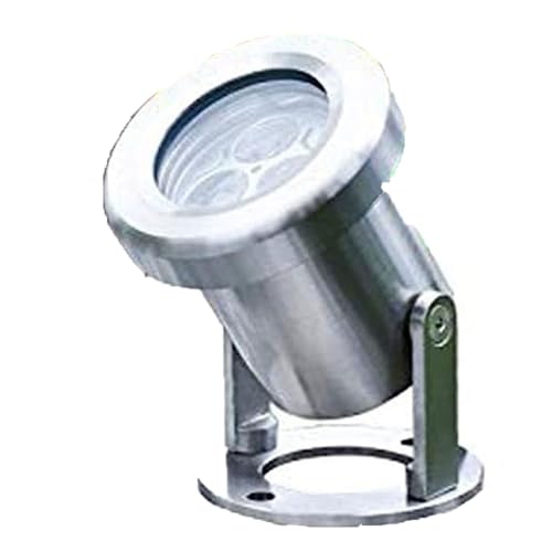 THEGA Submersible LED Fountain Light - Swimming Pool Underwater Spotlight, IP68 Waterproof Stainless Steel Landscape Lights, 12/24V Outdoor Pond Light, for Garden Square Lighting(RGB,3W(24V))