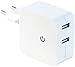 Produktbild revolt Doppel USB Stecker: Doppel-USB-Netzteil mit 4,2 A Ladestrom (Doppel USB Ladegerät)