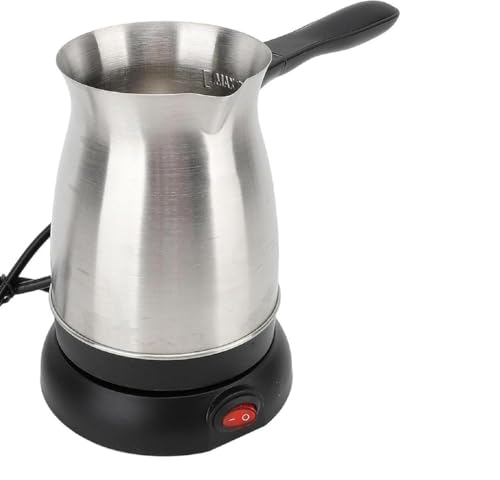 Image of XIBO Electric Turkish Coffee Maker Stainless Steel Electric Turkish Coffee Machine, Arabic & Greek & Turkish Electric Coffee Maker Machine Pot Warmer Kettle, 5 to 6 Cups Capacity for Home Travel.