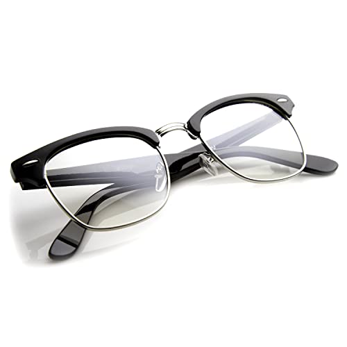 Image of Goson Vintage-Inspired Horn Rimmed Eyeglasses Stylish, UV400 Protection, Perfect for Retro Vintage Fashion, Parties, Outings