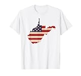 West Virginia American Flag Vintage T-Shirt T-Shirt