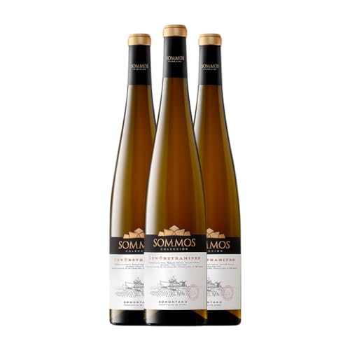 Sommos Colección Gewürztraminer Somontano Crianza 75 cl Vino blanco (Caja de 3 Botellas de 75 cl)