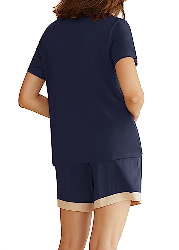 Image of Latuza Women's V-neck Sleepwear Short Sleeve Pajama Set